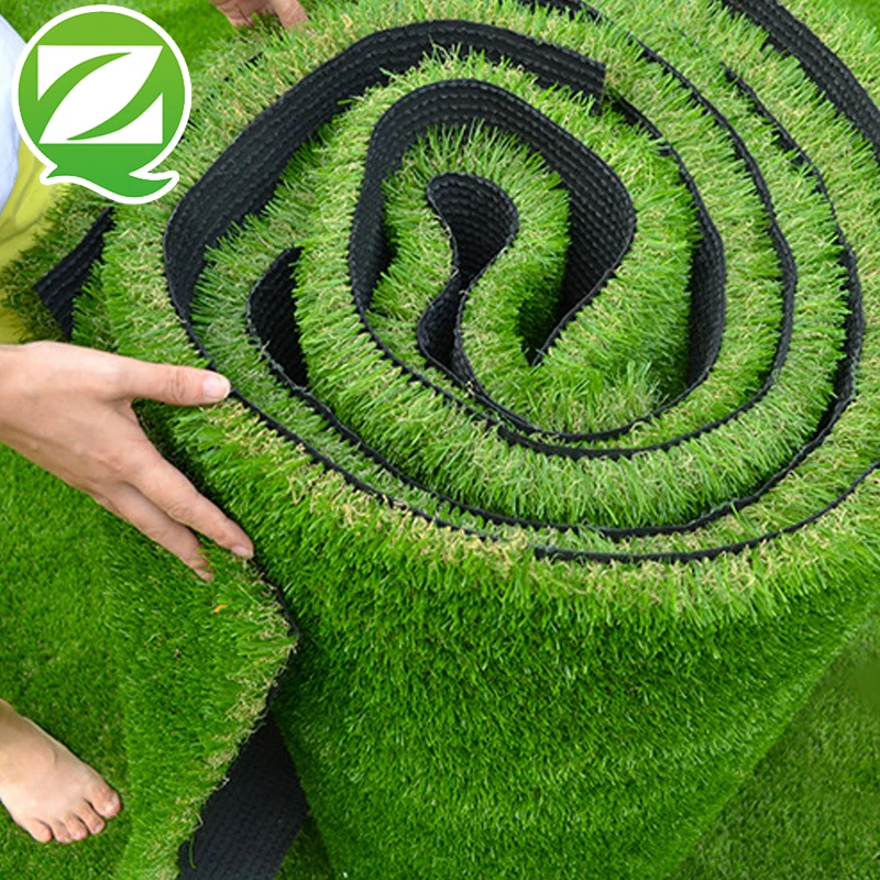 QINGZHOU L001 Custom 40mm Pile Height Synthetic Turf Grass Carpet PP & PE Material Artificial Grass For Wall Decoration