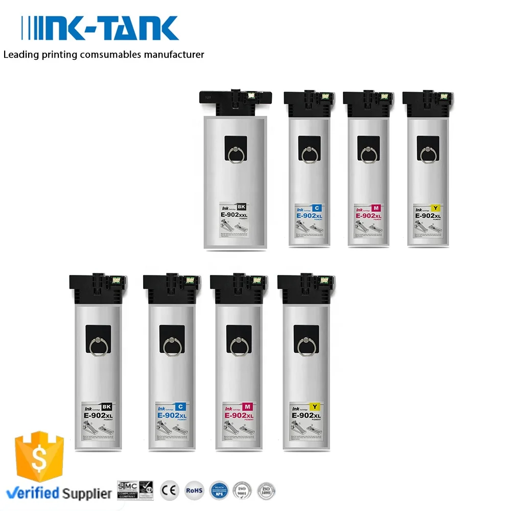 
 INK-TANK T902 902 XL T902XXL T902XL 902XL совместимый цвет чернил для струйной печати сумка картридж для Epson рабочей силы Pro WF-C5210 WF-C5290  