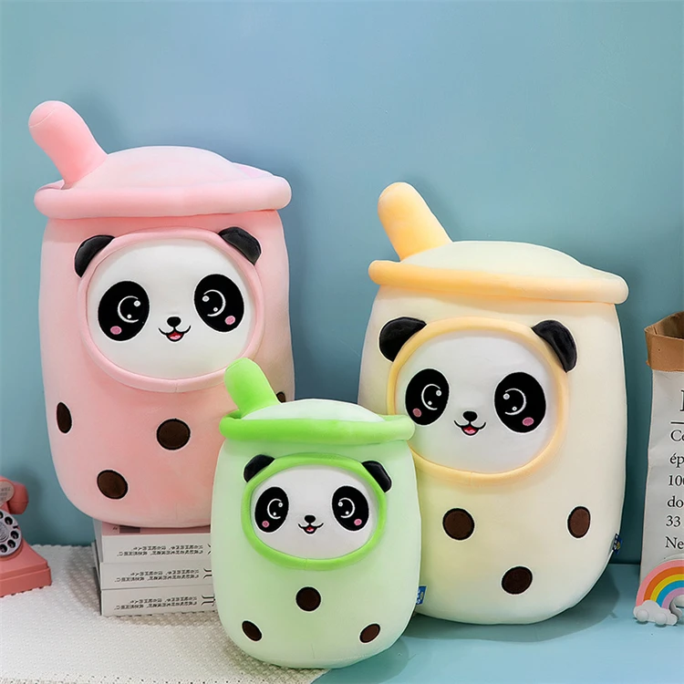 Emulated fruit milk tea cup boba plush