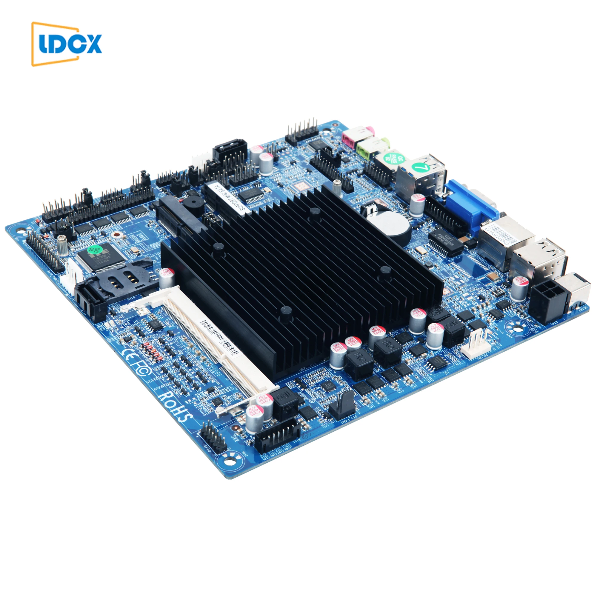 LDCX J1900 fan free four core embedded computer Thin itx motherboard