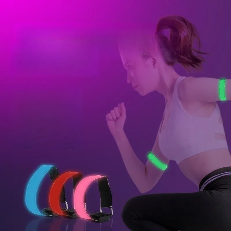 LED Luminous Night Running Arm band USB Charging or battery Bracelet Reflective Safety Belt Bicycle Cycling Luminous Arm Band