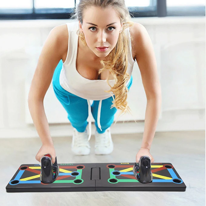 Household Multifunction Push Up Rack Board 9 System Comprehensive Fitness Exercise Workout Push up Stands Body Building Training