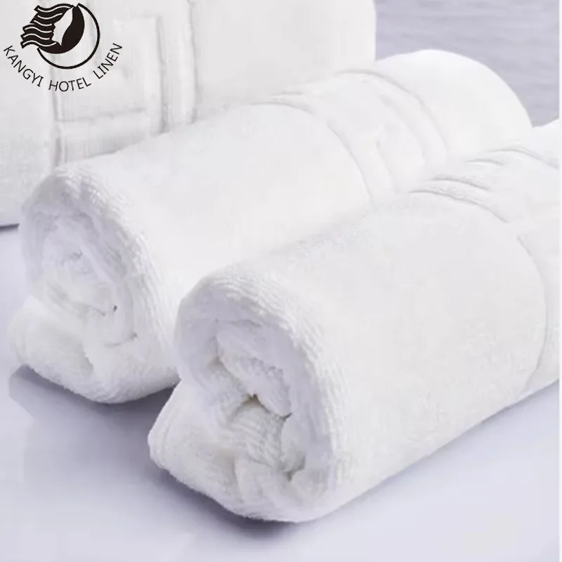 Custom Towel Hotel Jacquard Towel White Customized Home Cotton Towels For Hotels