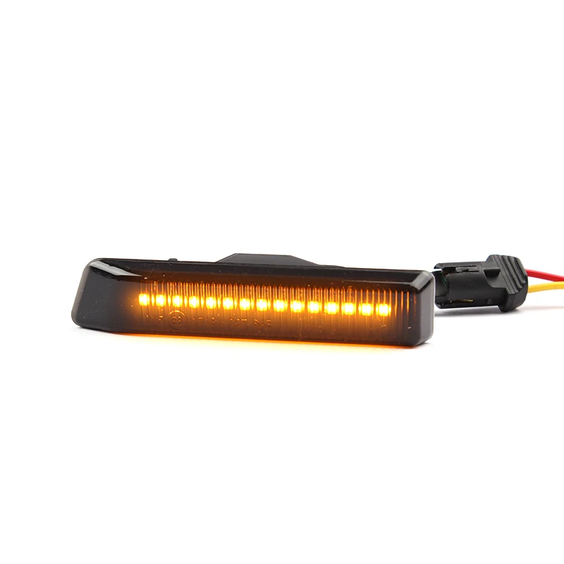 ADT Sequential Amber Color LED Side Marker Turn Signal Lights Smoke Lens Blinker For 3 Series E36 X5 E53 LED Side Indicators