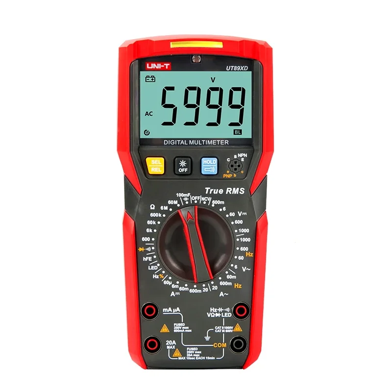 UNI-T UT89X UT89XD Digital Multimeter True RMS NCV 20A Current AC DC Voltmeter Capacitance Resistance Tester