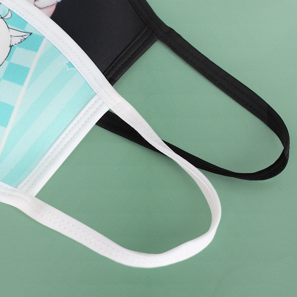 Fabric Custom Mask Mouth Print Washable Mascarilla Facial Masken Cotton Black Cloth Custom Face Mask With Logo