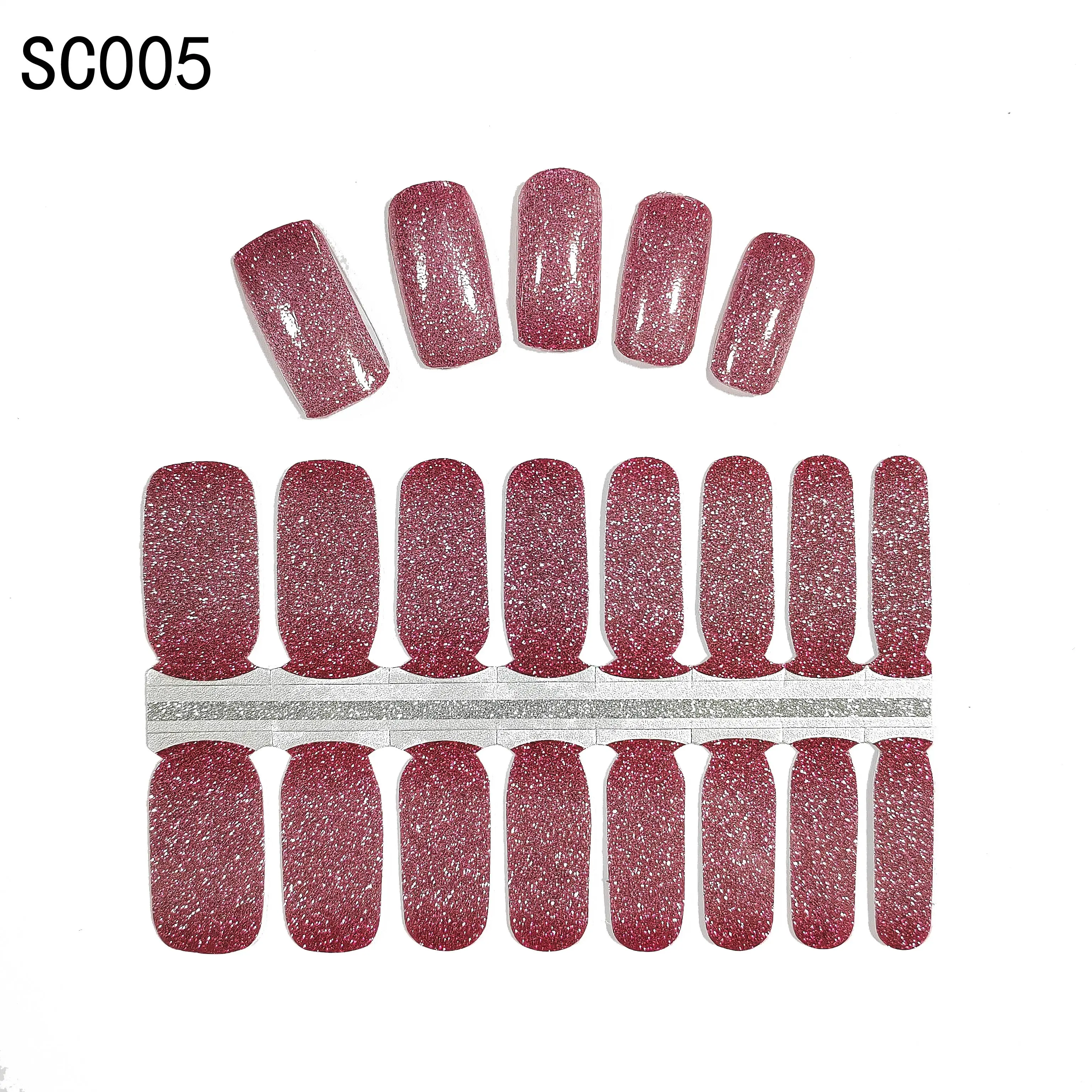 Custom 100% Real Nail Polish Sticker Professional Brand Logo Holographic Sticker Nails Letter Nail Sticker Printing Machine