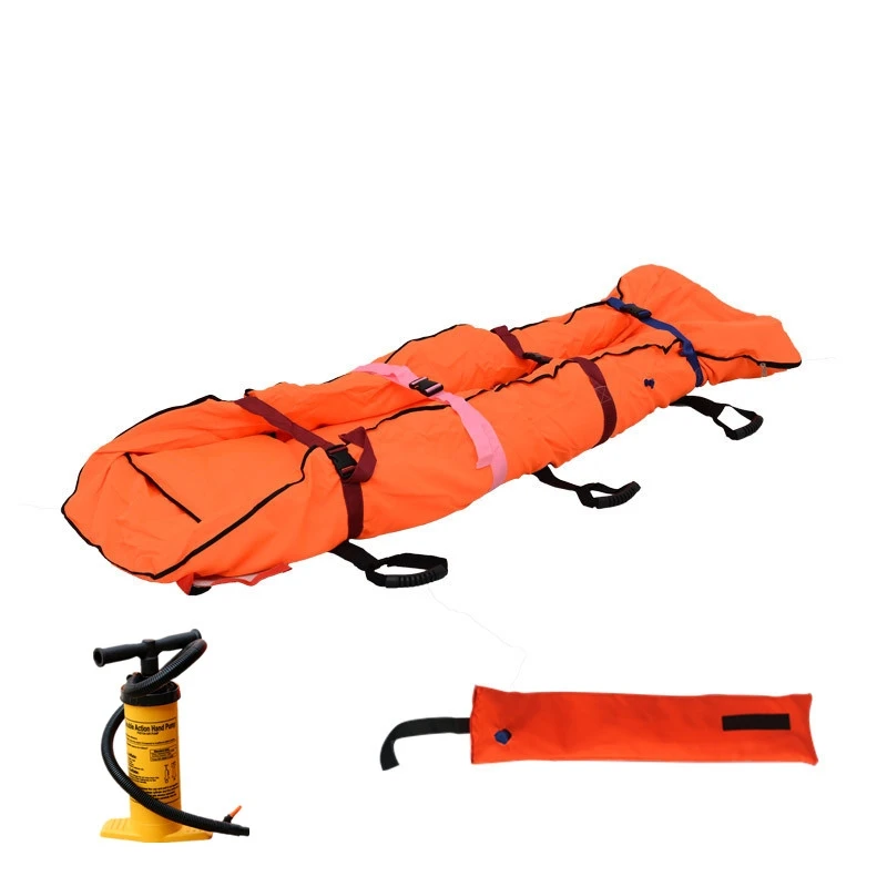 Battlefield Front line first aid easy carry portable emergency full body PVC safety soft vacuum mattress stretcher