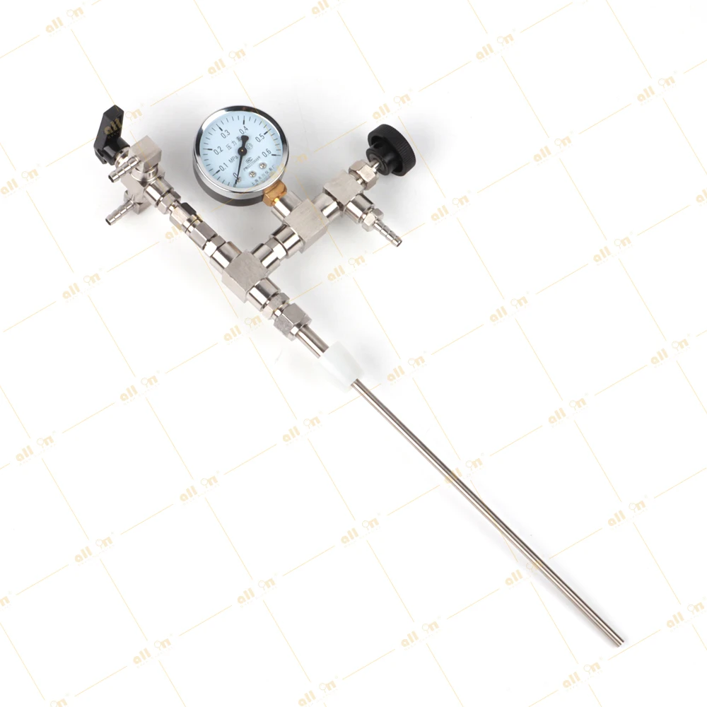 ALL IN Home Brew Craft Beer Manual Bottle Filler Counter Pressure Bottle Filler Isobaric Beer Filling Gun with Pressure Gauge