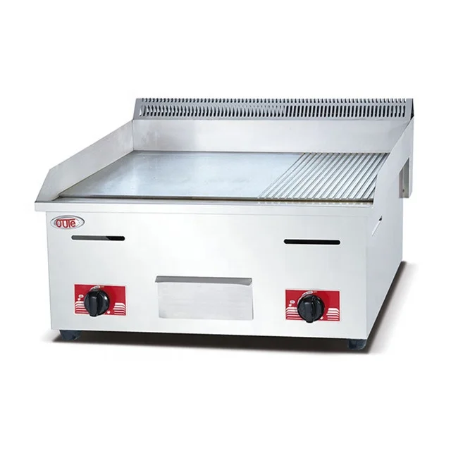 Hot sale Stainless Steel Iron Cast Plate Counter Top Table Top Gas Griddle Grill  (OT-722)