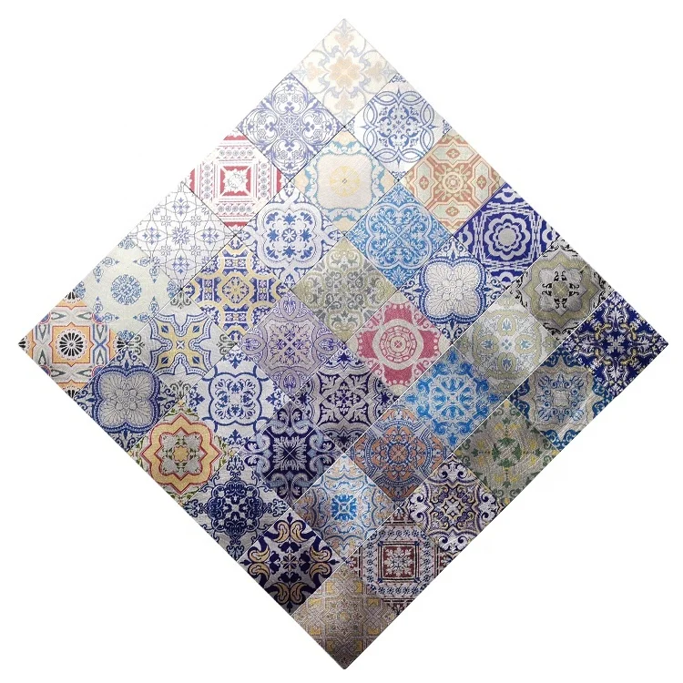 Self adhesive inkjet printed aluminum composite panel mosaic tile various Patterns mix wall decoration mosaic