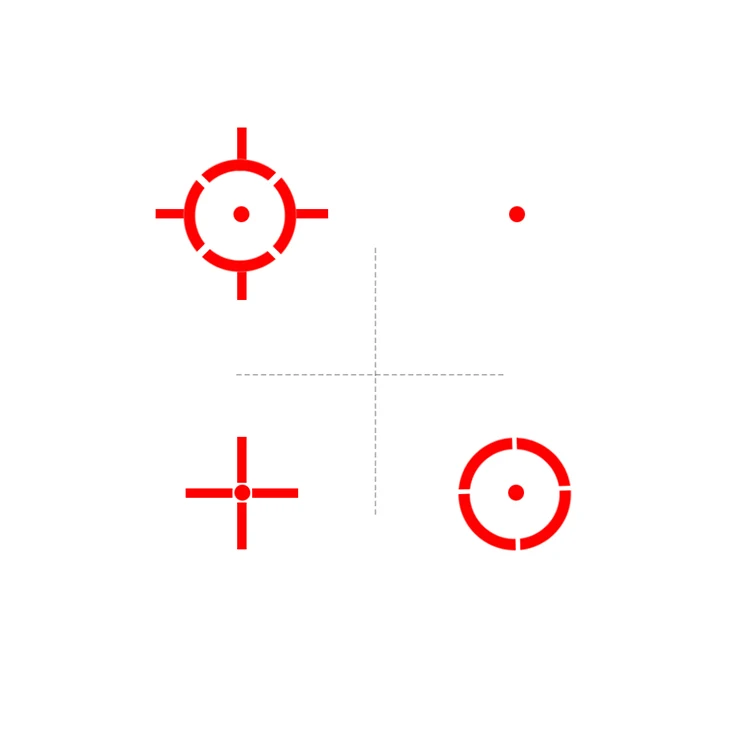 ODM Red Dot Sight 4 Types Reticles Reflex Red Dot Sight For Mount On 21.2mm BASE 2-0099