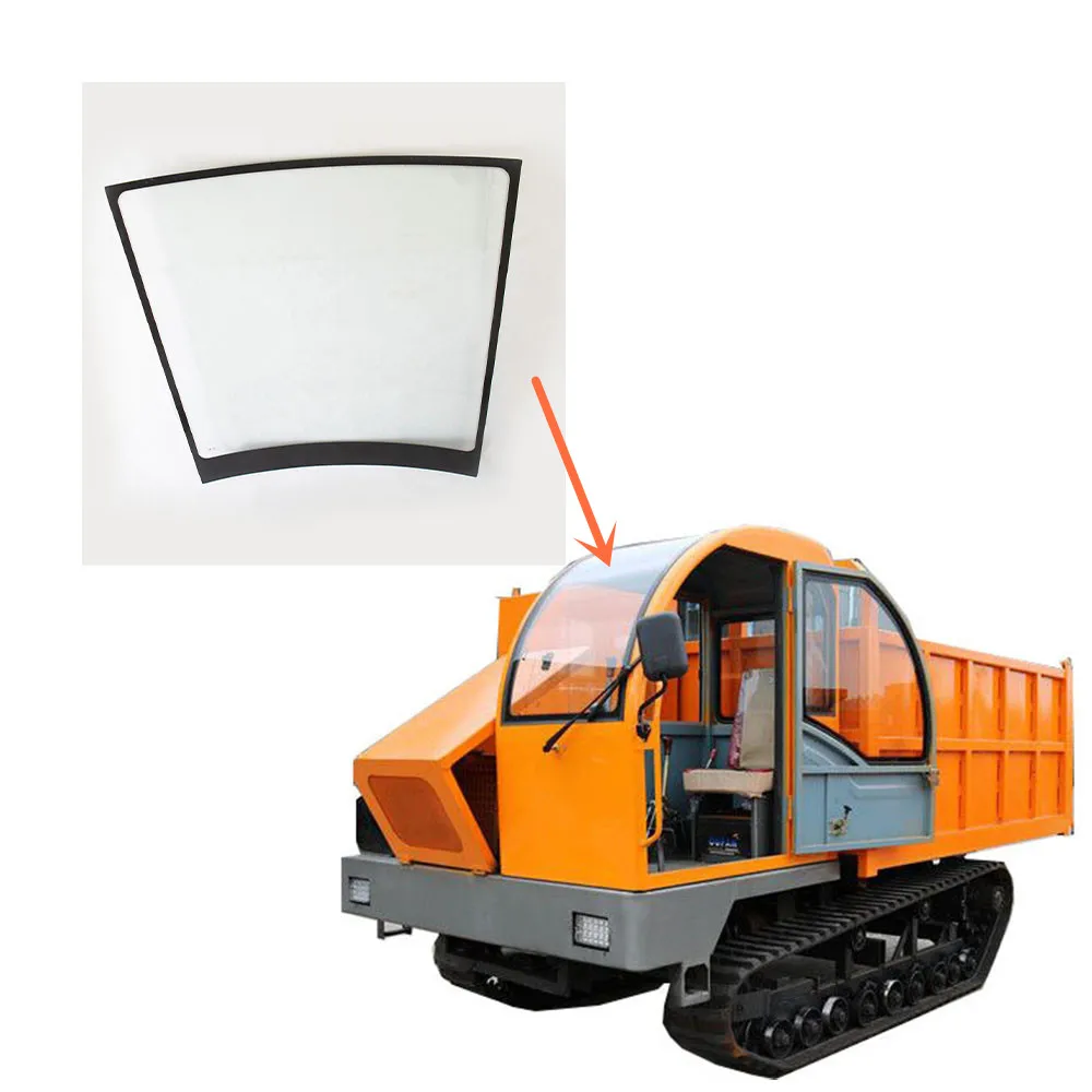 Truck crane parts cab window glass,crane cabin glass manufacturer