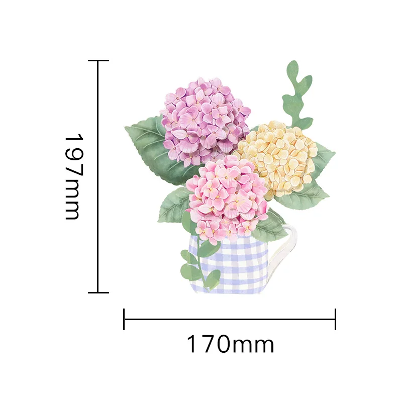 
Hot sales 3D hydrangea Flowers furnishing decoration greeting cards 