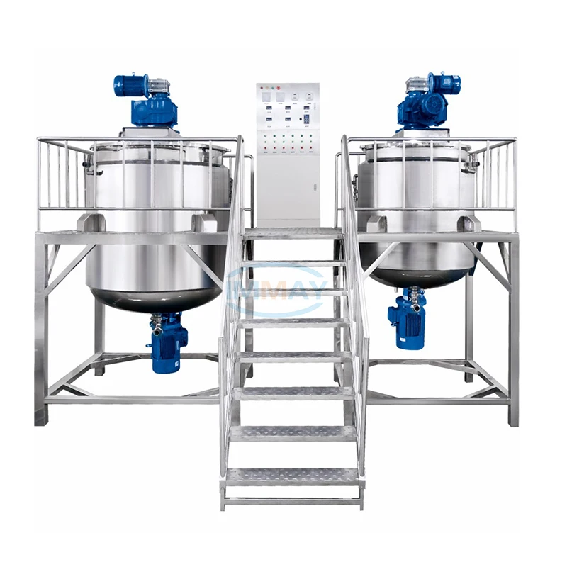 Hot sale stainless steel 300L 500L 1000L 2000L glass water cleaner liquid fertilizer shampoo syrup beverage mixing tank machine