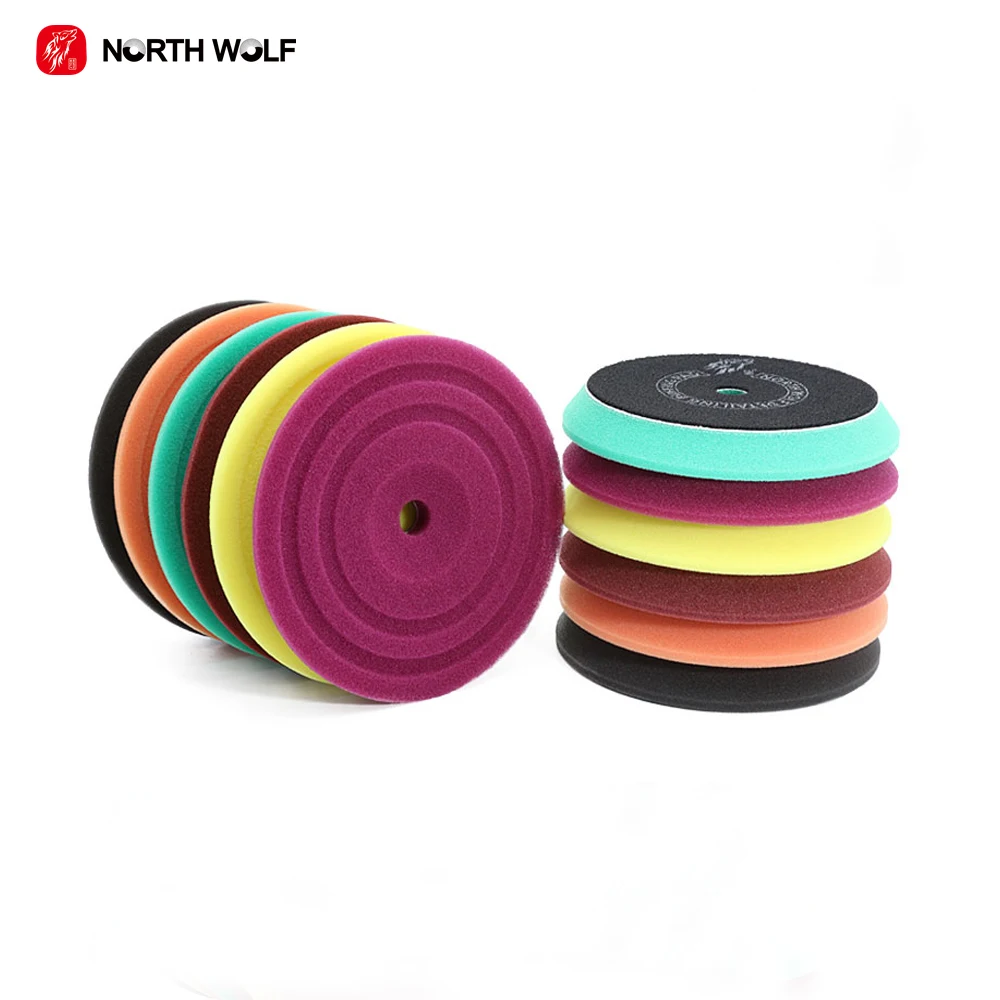 New Design Car Polishing Pad Kit 5 inch German Cut Foam Pad Car Polishing Buffing Pad