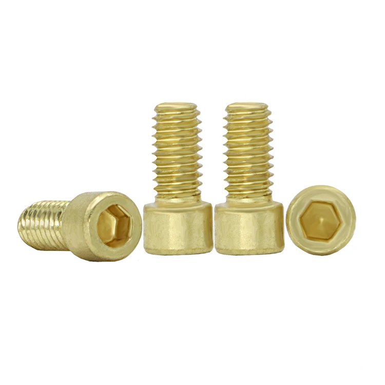 304 Stainless Steel Brass-Plated Gold Small Head Hex Socket Small Cylinder Head Screw M3*6 Small Cap Screw