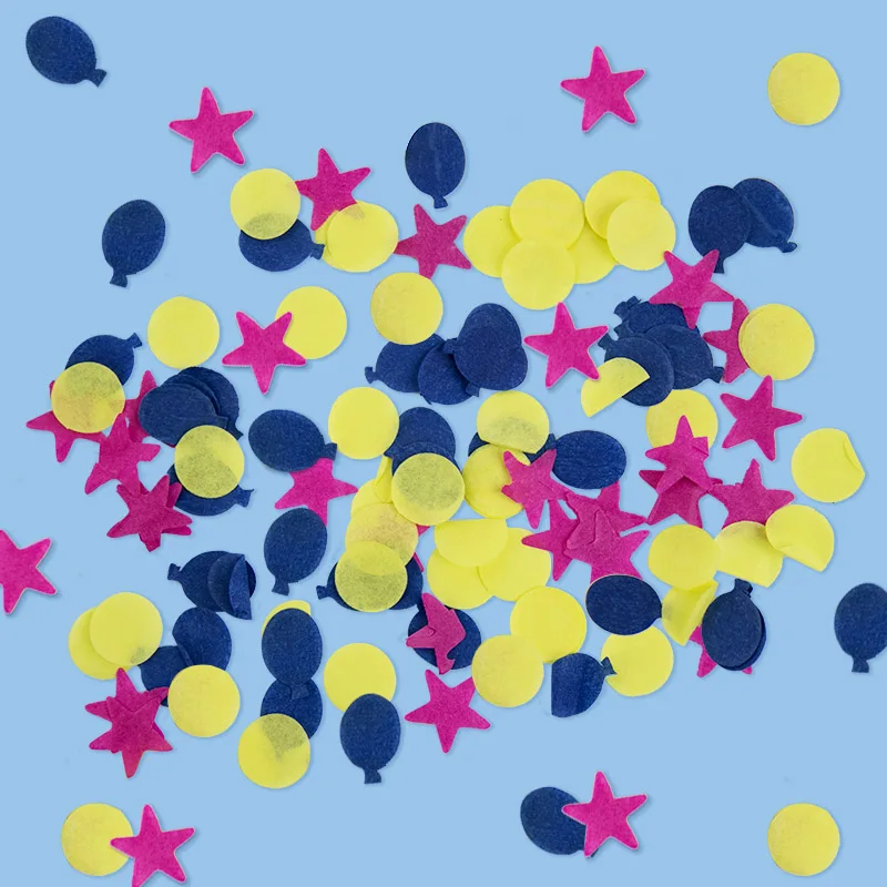 612012  3 in 1 mix Confetti Red Star Heart Shape Paper Confetti 2*2cm Decoration Multi color Party Decoration