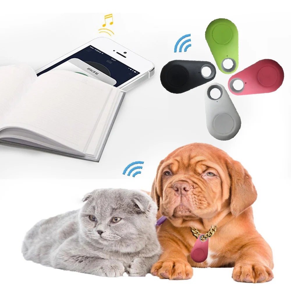 Blue-Tooth GPS Tracker Key Finder Dog Locator Anti-lost Location Tracker for Pet Key Wallet
