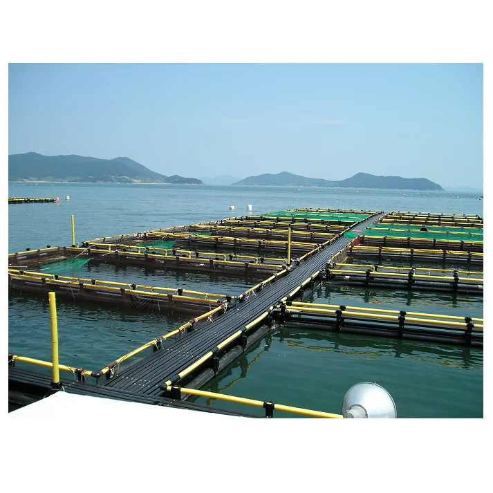 Аквакультуры, плавающая рыбоводческая сеть, клетчатая система, ручка для рыбы