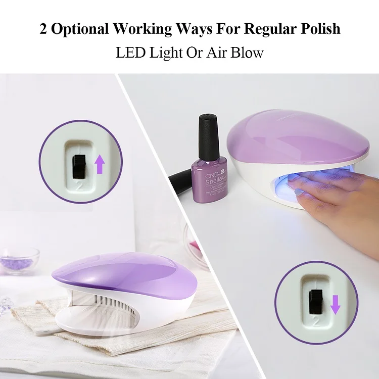TOUCHBeauty new arrival nail polish cure UV lamp set UV nail gel dryer power battery mini size