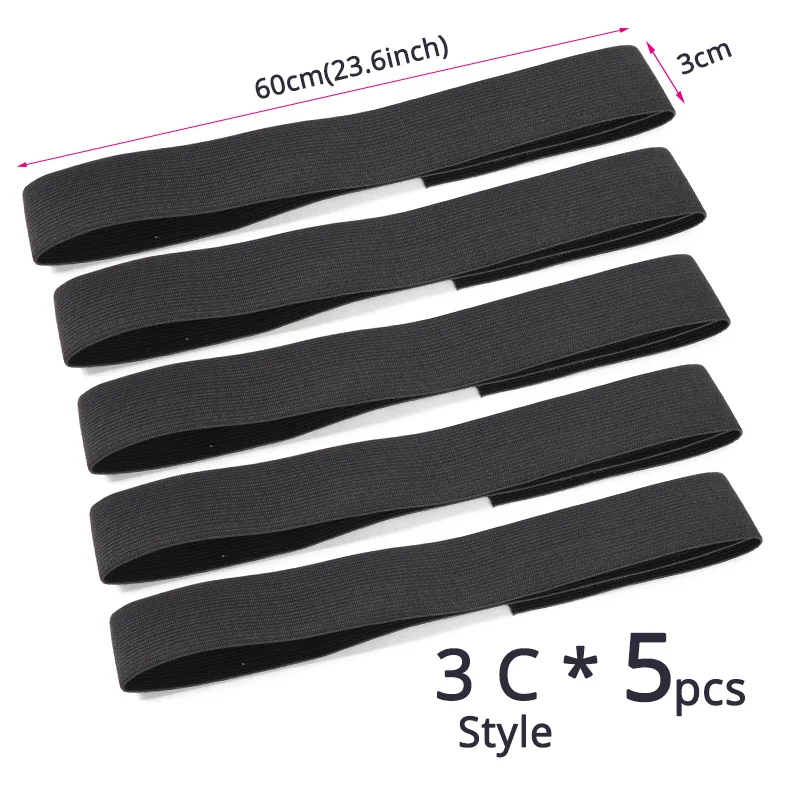 Customized Your Own Logo Or Name Adjustable Edge Elastic Band For Wigs Frontal Wrap Headband Black 2.5 3 3.5Cm Hair Accessories