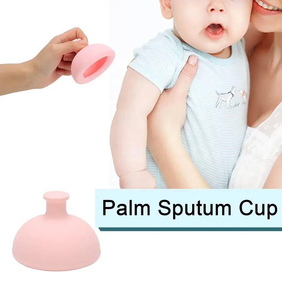 High Quality Baby Hiccup Back Pressure Sputum Aspirator Cup Phlegm Burping Digest Helper Baby Silicone Palm Cup