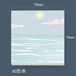 Creative fresh scenery convenient sticker memo pad oil painting can tear and stick portable notepad 90 pages