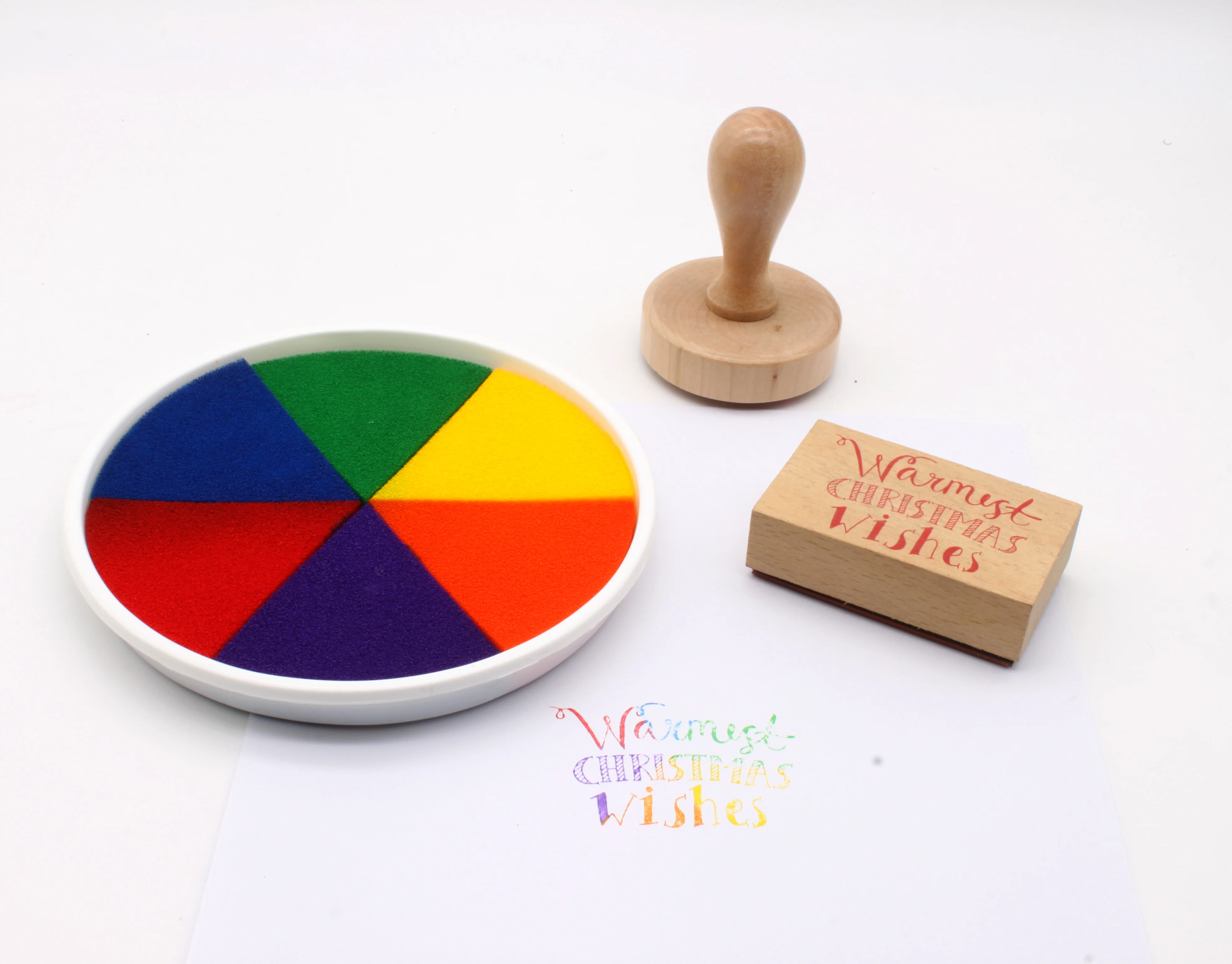 Craft Ink Pad Stamps Partner 6 Colors Rainbow Finger Ink pad for kids