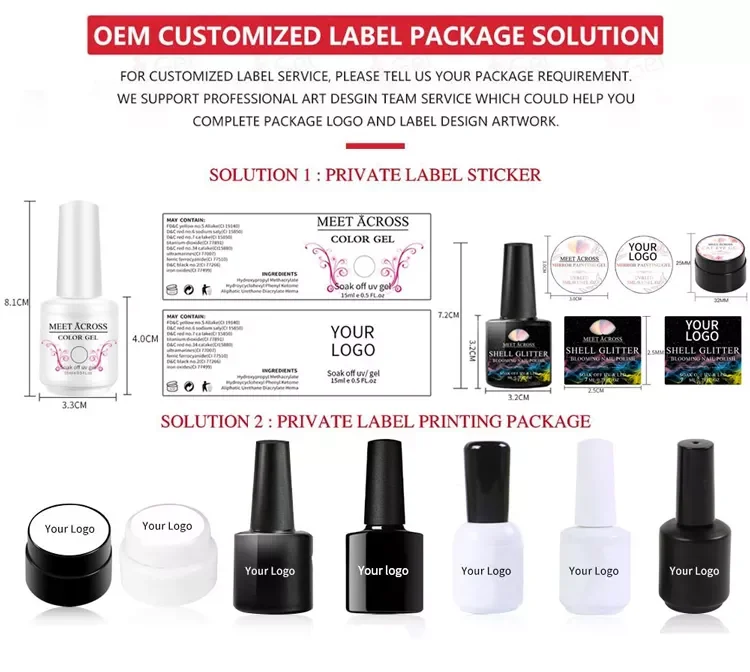 Nail Supplies Professional Salon Use Long Lasting Nail Art Gel Polish Soak off private label nail gel polish