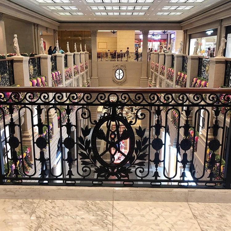 Luxury wrought iron railings manufacturers Interior classical handrail iron stair railing