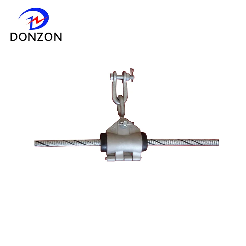 Overhead Line Fittings Aerial Cable Line Clamp Single or Double Points Helical Suspension Set For ADSS and OPGW cable