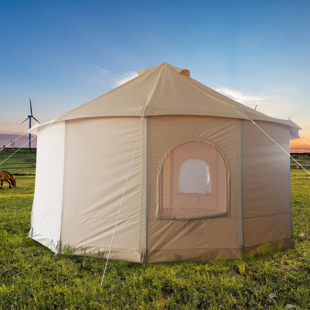 Canvas material natural folding house style tent kazakhs uk tenda yurt