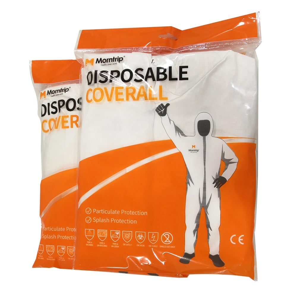 Cheap Price Type 4 5 6 65gsm Disposable Microporous Coverall CE ISO Certified Waterproof Oil Resistant Protective Suit
