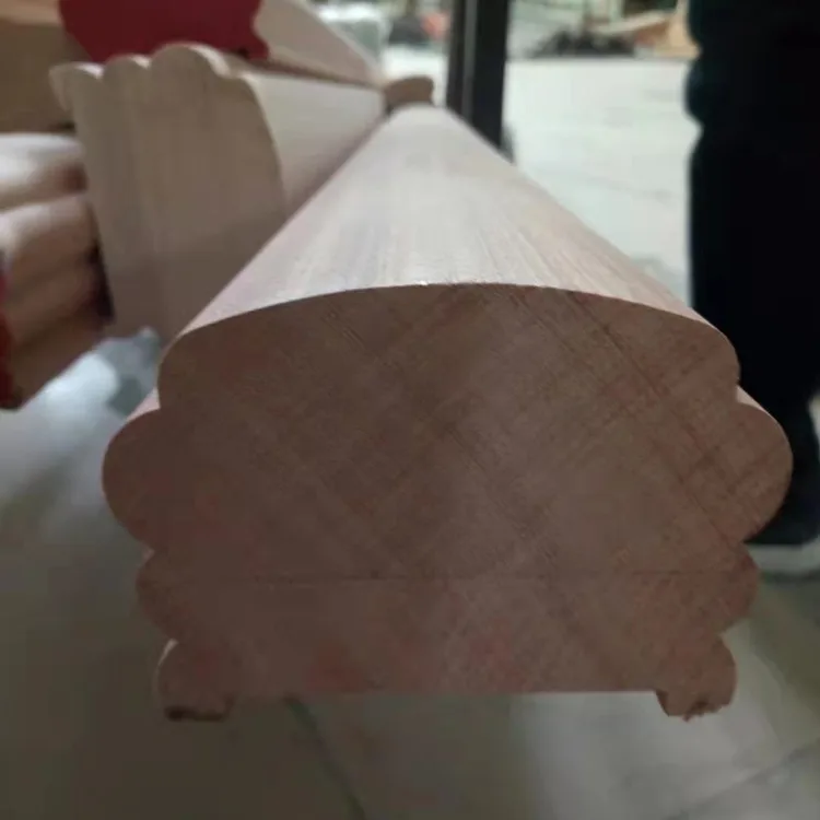 Customized wholesale beech wood handrail  Beech solid wood stair handrail for sale
