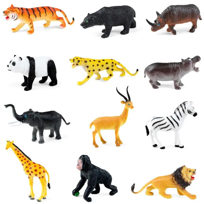dongmei pvp material Zoo wildlife simulation series animal model cognitive toys for children