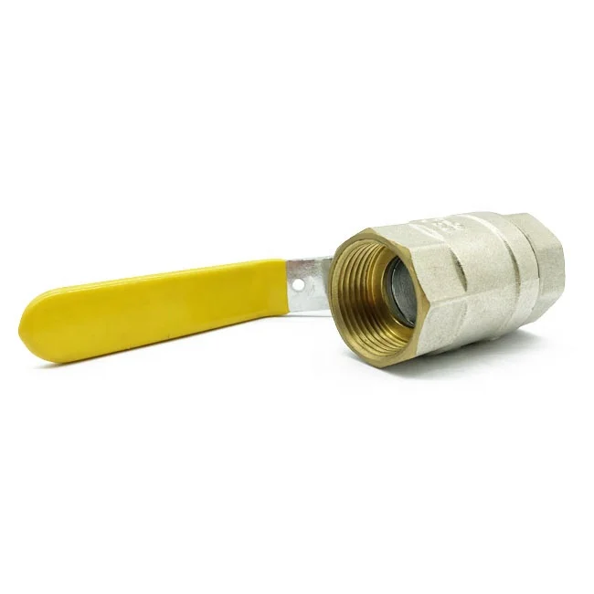 Green Rain Valve  Lead Free  Brass  Ball  Valve DN25 Nickle Plated Female Threaded  Valves for Plumbing System