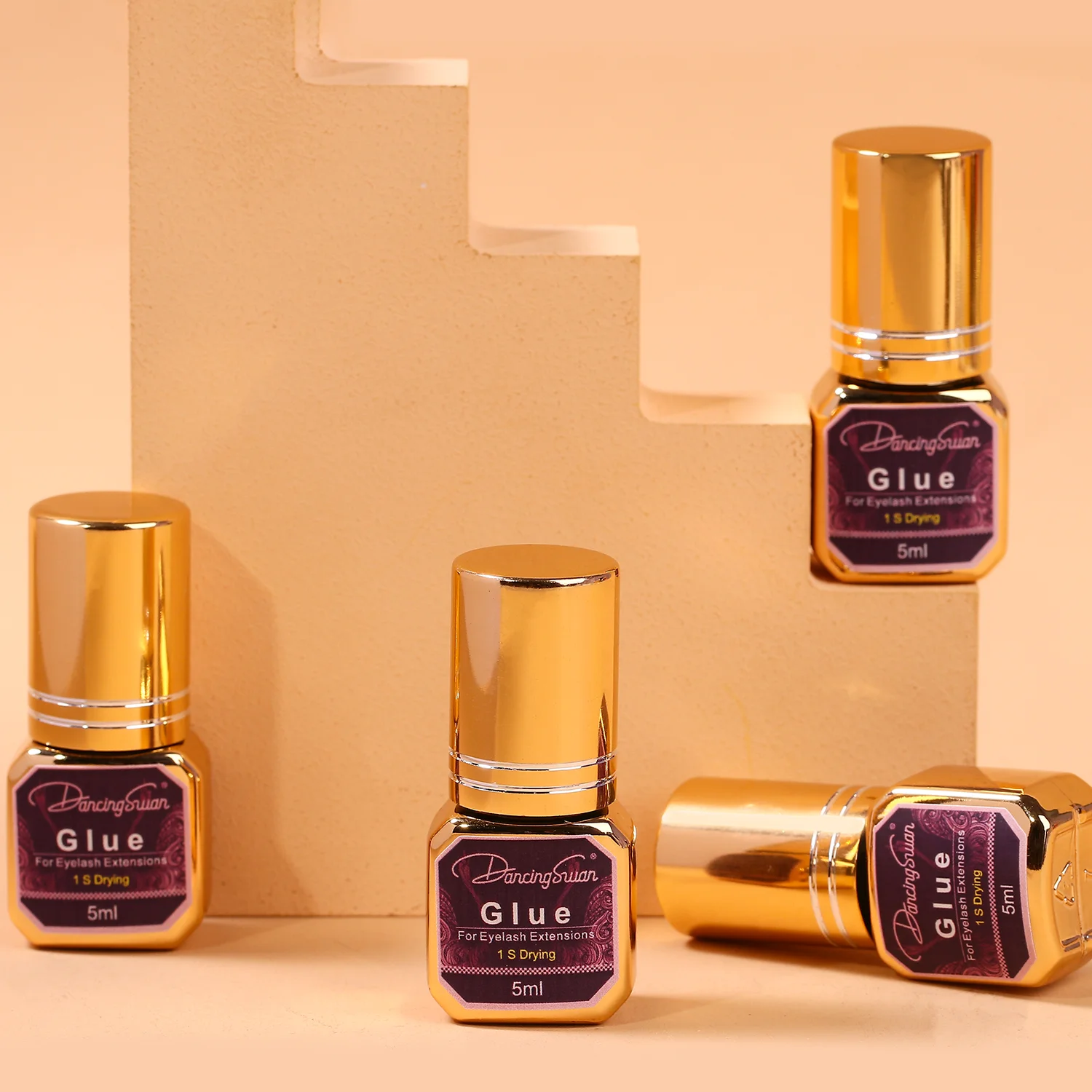 Custom Lash Glue For Eyelash Extension 0.5 Second Waterproof Eyelash Extension Glue Black Clear Eyelash Glue