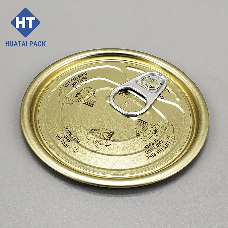Best selling Tinplate EOE easy open lid 99mm 401Eoe Round Pull Ring Canning Can Lids Easy Open Peel Off End