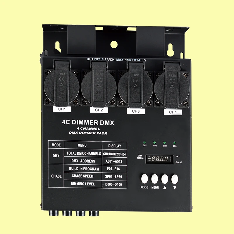 NEBULA 4 CH Channel DMX Digital Dimmer Switch Control Socket Dimmer Pack