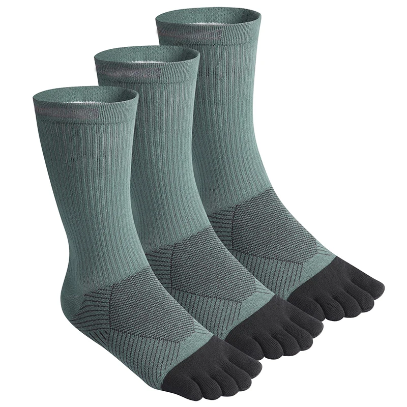 Mens Cotton Athletic Running Toe Socks