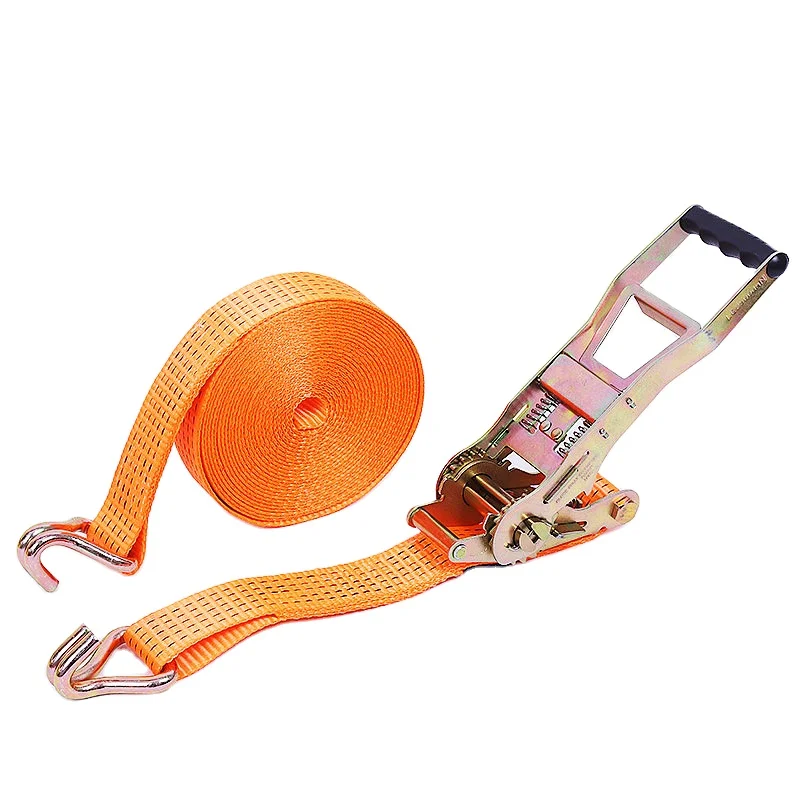 Good price 50 mm Ergo ratchet Straps Tie Down Lashing Strap  truck safety belt  5 ton tie down strap