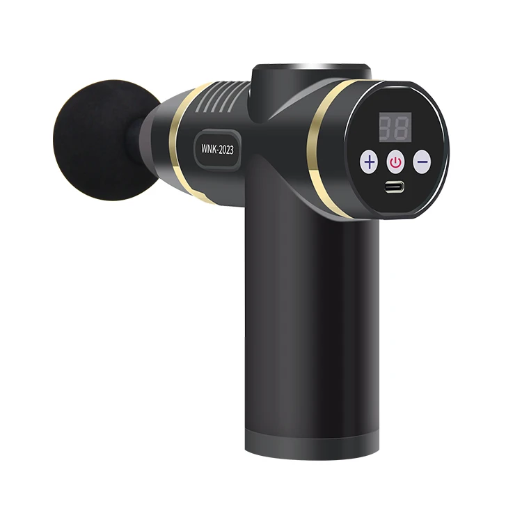 Latest Muscle Massage Gun 2021 Model Gun Massager 32 Speed Customize Logo Mini Massage Gun Dropshipping with Lcd Screen