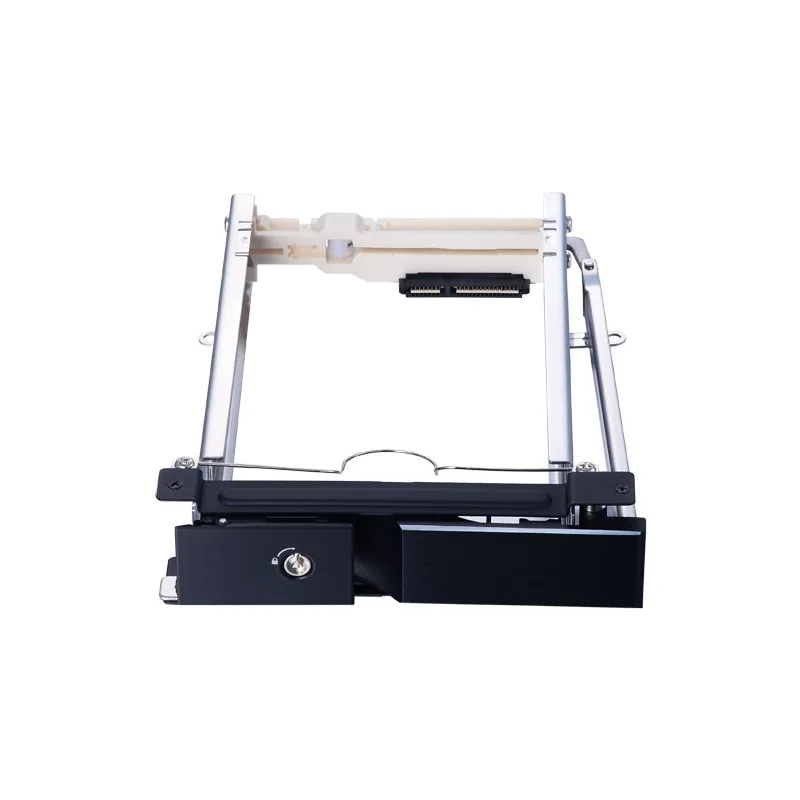 Aluminum door 3.5in media player sata tray-less design and key lock  hdd mobile rack