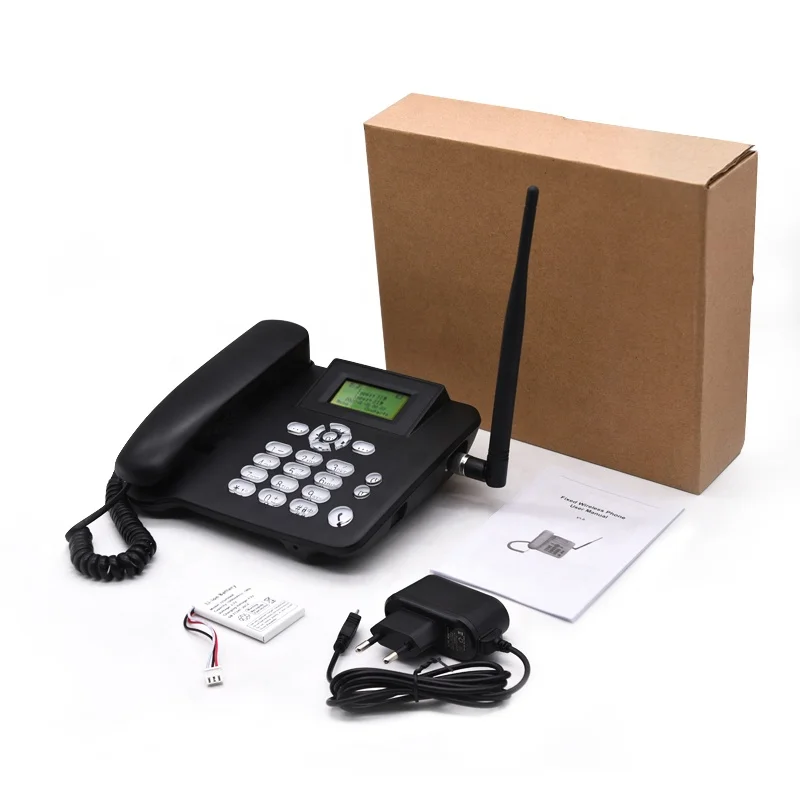 GSM Caller Id Wireless Desktop 2 Sim Phone with RAM256MB+ROM512MB Memory Cordless Telephone