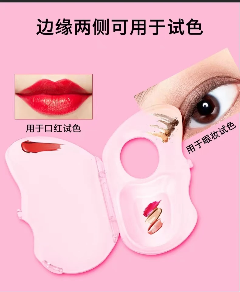 Handhold clear  foldable Makeup Mixing Plate acrylic painting mixing plate Nail Art Mixer Tray with Spatula