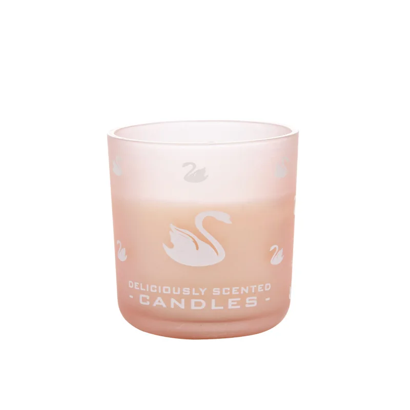 
Wholesale 8OZ Decorating Colored Glass Jar Wooden Lid For Candles 