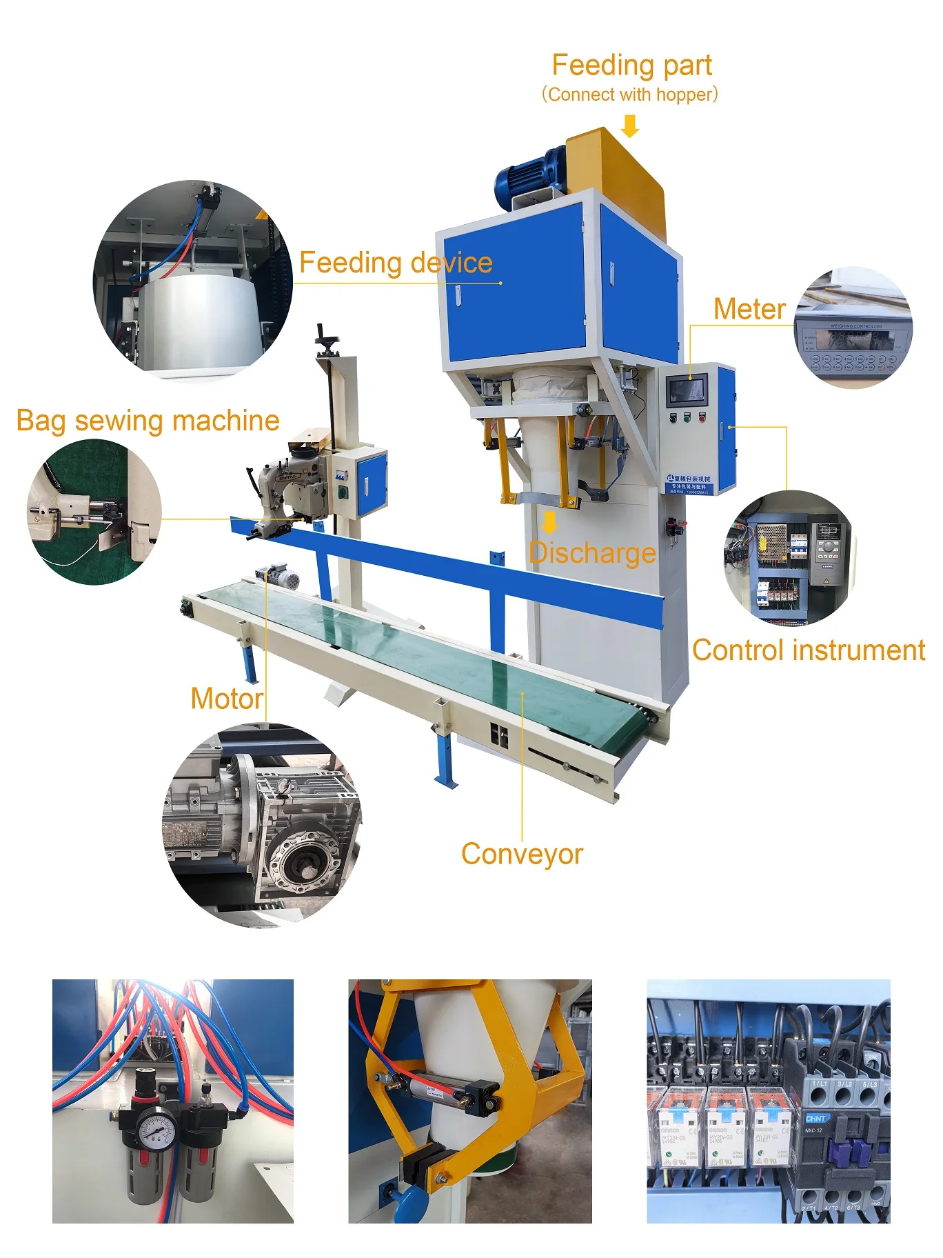 Низкая цена, Полуавтоматическая упаковочная машина для взвешивания