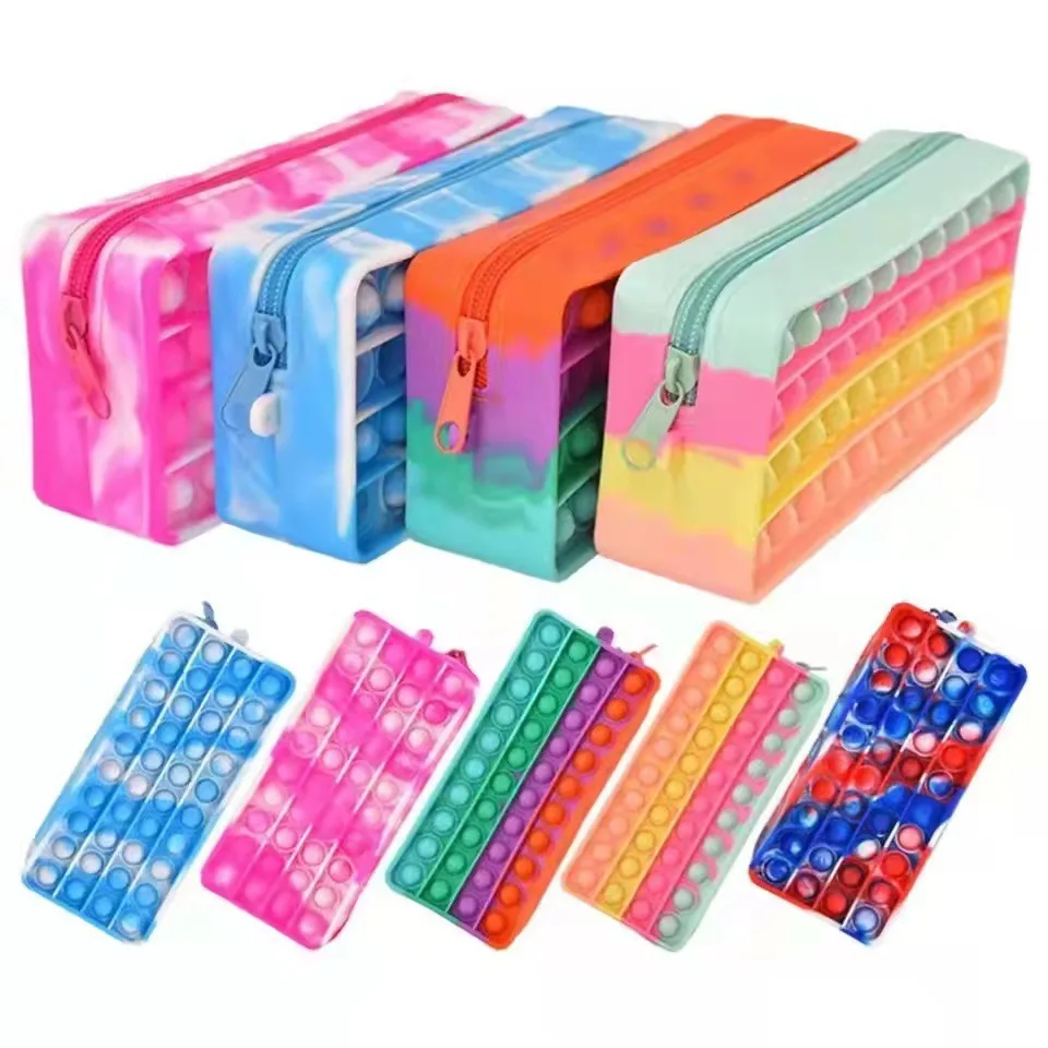 Kids Cartoon Mickey Fidget Chain Bag Poppet Bubble Toy Bag Messenger Bag