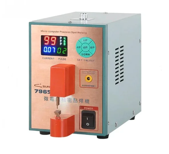 Точечный сварочный аппарат Sunkko 796sd, высокоточная импульсная точечная сварка, игла для стыковой сварки нержавеющей стали, без стола
